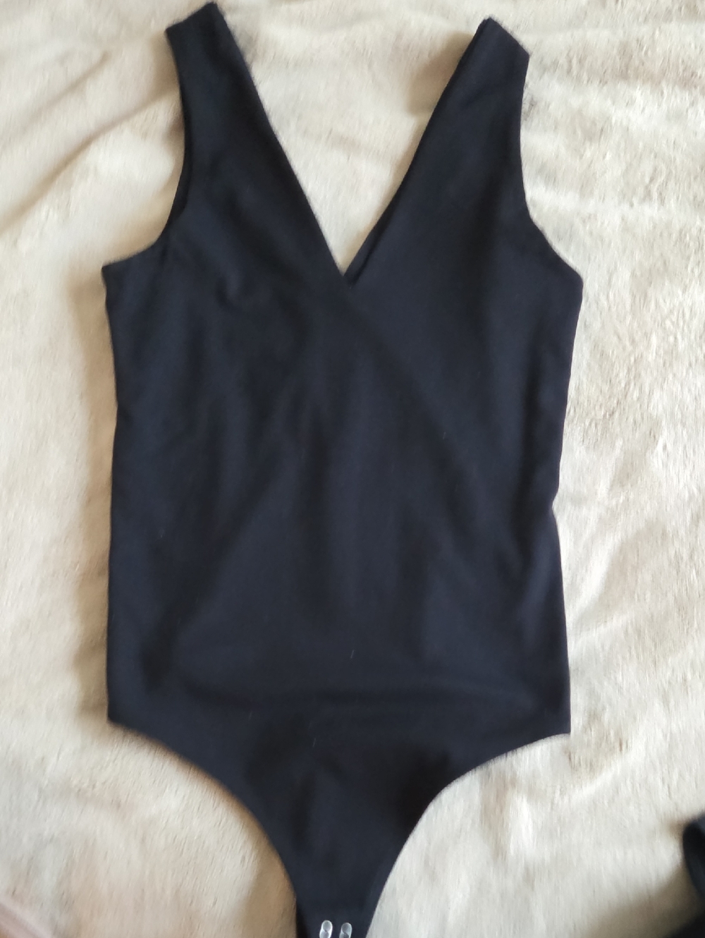 Abercrombie & Fitch Black V Neck Bodysuit